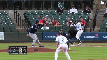 Jack Winkler homers (1) on a fly ball to left field. Jax Biggers scores.