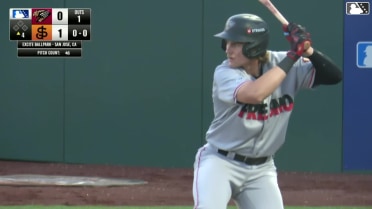 Tanner Thach triples (1) on a ground ball to right fielder Cam Maldonado.