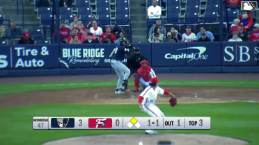 Coby Morales homers (8) on a fly ball to right center field. Marco Luciano scores.
