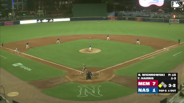 Dakota Harris doubles (5) on a ground ball to right fielder Akil Baddoo. Zach Levenson scores.