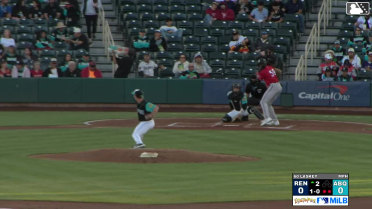 Kristian Robinson homers (1) on a fly ball to right center field.