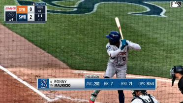 Ronny Mauricio homers (8) on a fly ball to right center field.