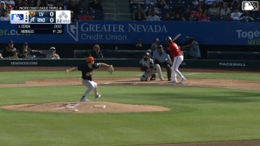 Christian Cerda homers (1) on a fly ball to left field.