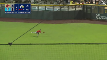 Bryce Johnson lays to out take a hit away in center