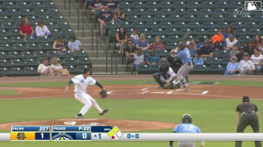 Alberth Palma out on a sacrifice fly to right fielder Daniel Lopez. Cooper Flemming scores. Taitn Gray to 3rd.