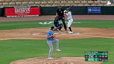Yamvier Carrero singles on a ground ball to left fielder Tom Poole. Matt Scannell scores. Dominic Kibler to 2nd.