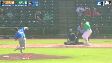 Jorge Alfaro singles on a sharp line drive to center fielder Cameron Leary. Carson Roccaforte scores.