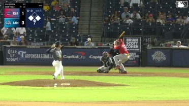 Jaeden Calderon singles on a line drive to left fielder Gabriel Lara. Jonathan Hogart scores. Angel Mata to 2nd.