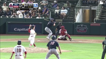Matthew Etzel homers (5) on a fly ball to left field. Graham Pauley scores.