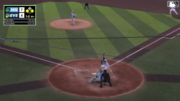 Anthony Donofrio out on a sacrifice fly to right fielder Trent Youngblood. Luis Suisbel scores.