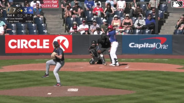 Dub Gleed doubles (3) on a ground ball to left fielder Anthony Scull. Tucker Toman scores.