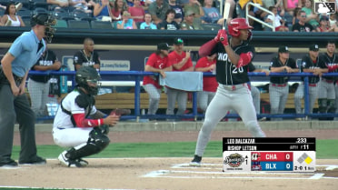 Leo Balcazar homers (10) on a line drive to left field. Kien Vu scores.