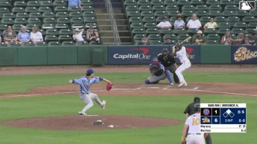 Gregory Barrios singles on a line drive to center fielder Andy Garriola. Will Simpson scores.