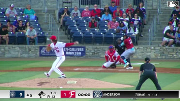 José Anderson out on a sacrifice fly to left fielder Nick Peoples. Handelfry Encarnacion scores.