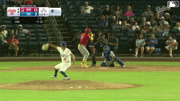 Won-Bin Cho homers (9) on a fly ball to right field.