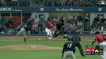 Patrick Dorrian lifts a grand slam to right field