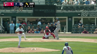 Josh Kasevich singles on a ground ball to left fielder Otto Kemp. Ismael Munguia scores. Jonatan Clase to 3rd. Josh Kasevich to 2nd. Throwing error by left fielder Otto Kemp.