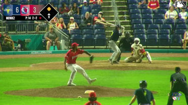 Sean Gamble singles on a soft ground ball to center fielder Nick McLain. Josh Hammond scores.