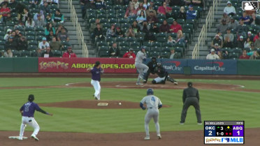 James Tibbs III singles on a ground ball to right fielder Sterlin Thompson. Zach Ehrhard scores.