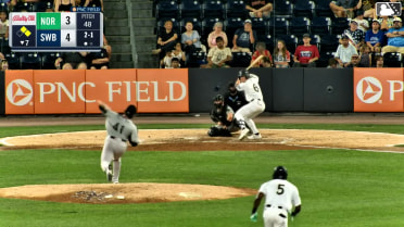 Cole Gabrielson singles on a ground ball to center fielder Michael Siani. Marco Luciano scores. Tyler Hardman to 2nd.