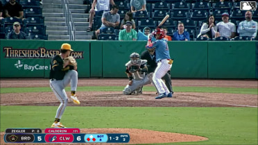 Draven Zeigler In play, run(s) to Jaeden Calderon