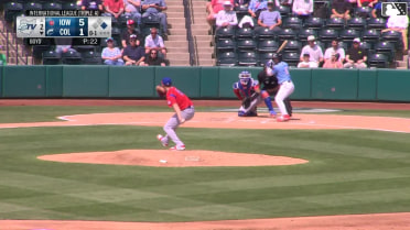 Kody Huff doubles (2) on a line drive to left fielder Owen Miller. Nolan Jones scores. Kody Huff to 3rd.