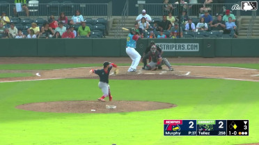 Rowdy Tellez homers (10) on a fly ball to right center field. Luke Williams scores.