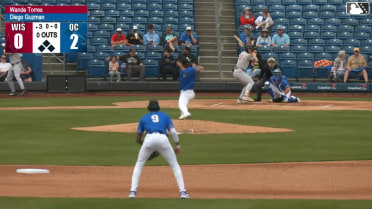 Tayden Hall homers (1) on a fly ball to left field.