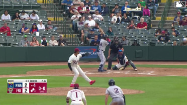 Connor Scott homers (3) on a fly ball to right field. Jorge Alfaro scores. Jack Pineda scores.