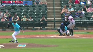 Jared Sundstrom homers (4) on a fly ball to center field.