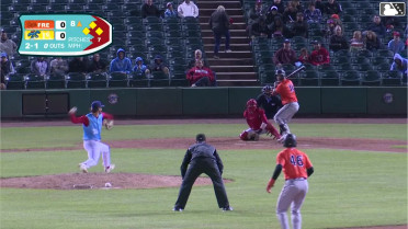 Colin Yeaman doubles (5) on a line drive to left fielder Joel Dragoo. Victor Figueroa scores. Elis Cuevas scores. Vance Honeycutt scores.