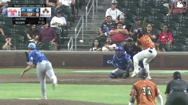 Marcos Castañon singles on a sharp line drive to center fielder Zach Ehrhard. Bryce Johnson scores. Miguel Andujar to 3rd. Nick Solak to 2nd.