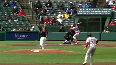 Allan Castro out on a sacrifice fly to center fielder Andrew Pinckney. Mickey Gasper scores. Mikey Romero to 3rd.