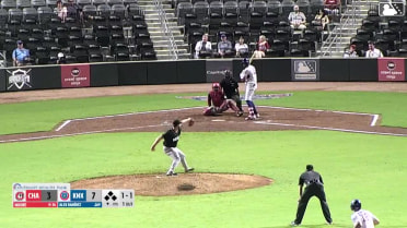 Alex Ramírez doubles (24) on a sharp line drive to left fielder Carter Graham. Alex Madera scores. Drew Bowser scores. Karson Simas scores.