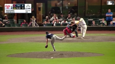 Chad Wallach hammers a no-doubt home run