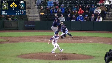 Brooks Bryan singles on a ground ball to shortstop Derniche Valdez. Josi Novas scores. Yandel Ricardo to 3rd. Josh Hammond to 2nd.