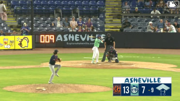 Alejandro Nunez homers (10) on a fly ball to right center field.