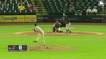 Dane Dunning's sixth strikeout