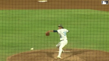 Gavin Logan homers (7) on a fly ball to left field.