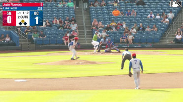 Luke Pelzer doubles (10) on a line drive to left fielder Jose Escobar. Blake Mitchell scores.