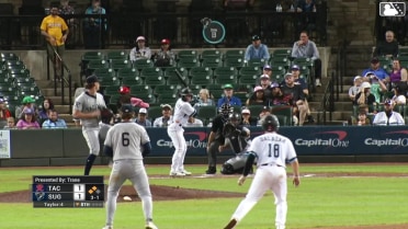 Jax Biggers walks. Kellen Strahm scores. César Salazar to 3rd. Wild pitch by pitcher Troy Taylor.