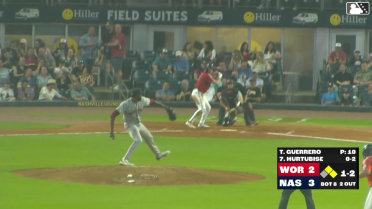 Jacob Hurtubise singles on a ground ball to right fielder Nate Eaton. Brock Wilken scores. Eddys Leonard to 3rd.