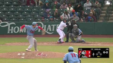 Charles Davalan homers (6) on a line drive to right field.