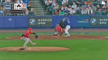 Billy Amick homers (1) on a fly ball to left center field.
