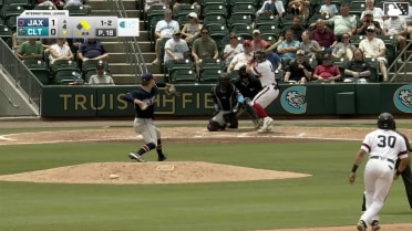 Dru Baker singles on a ground ball to center fielder Andrew Pintar. LaMonte Wade Jr. scores. Dustin Harris to 2nd.
