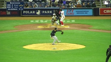 Kristian Campbell doubles (3) on a sharp line drive to left fielder George Valera. Braiden Ward scores. Nate Eaton to 3rd.