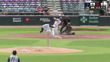 Wade Meckler slugs a two-run home run