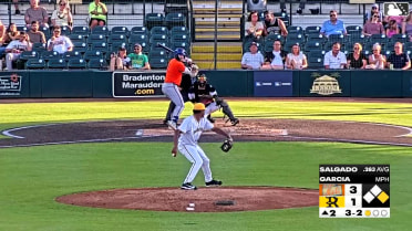 AJ Salgado strikes out on a foul tip and Simon Juan caught stealing 2nd, catcher Richard Ramirez to shortstop Sammy Stafura to catcher Richard Ramirez.