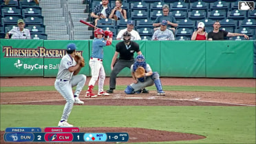 Brayden Bakes homers (2) on a fly ball to right field. Nolan Beltran scores.