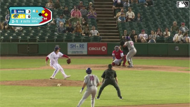 Jamari Baylor doubles (1) on a sharp line drive to left fielder Joel Dragoo. Colin Houck scores. Trace Willhoite scores.